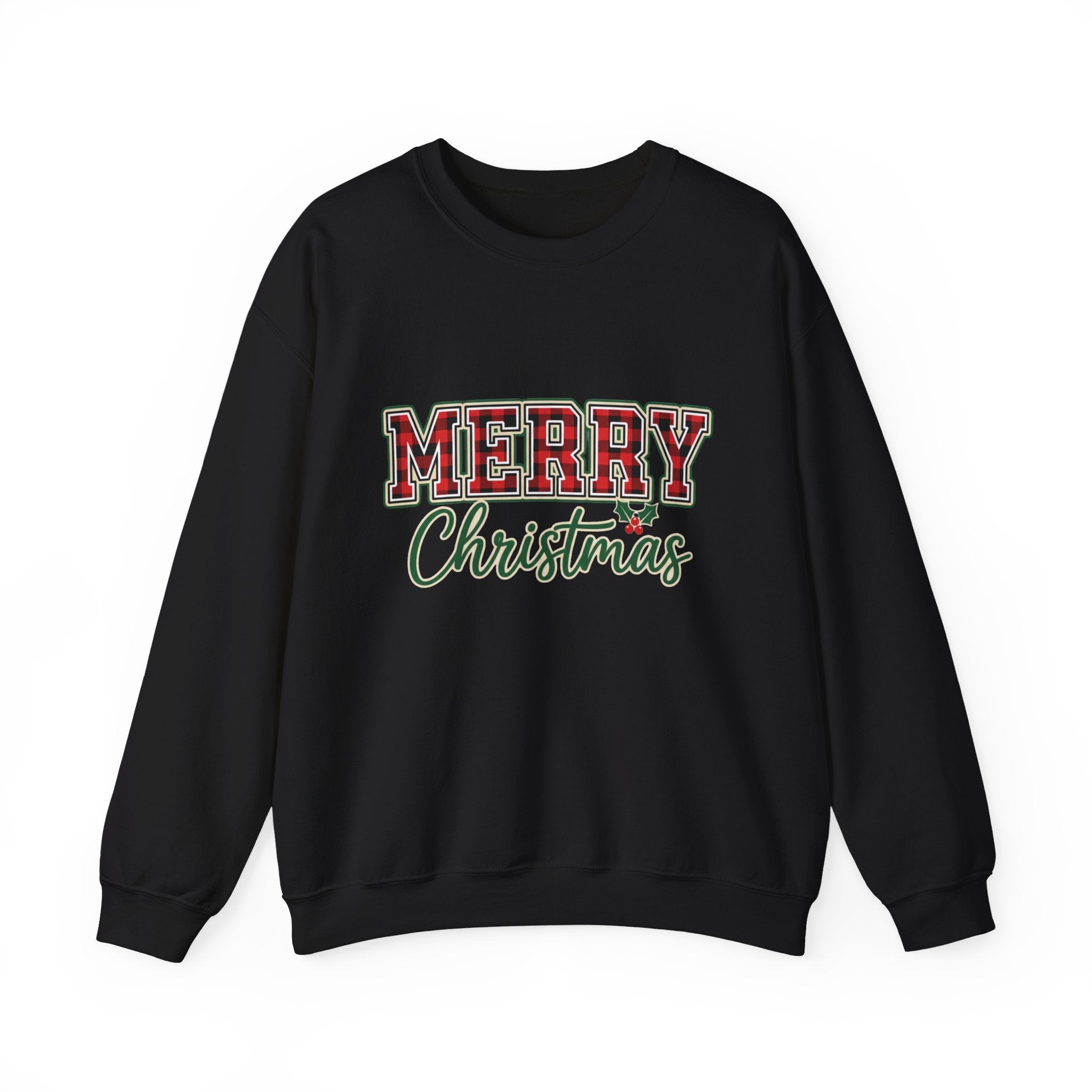 Classic Merry Christmas Womens Christmas Sweatshirt | Holiday Sweater for Women