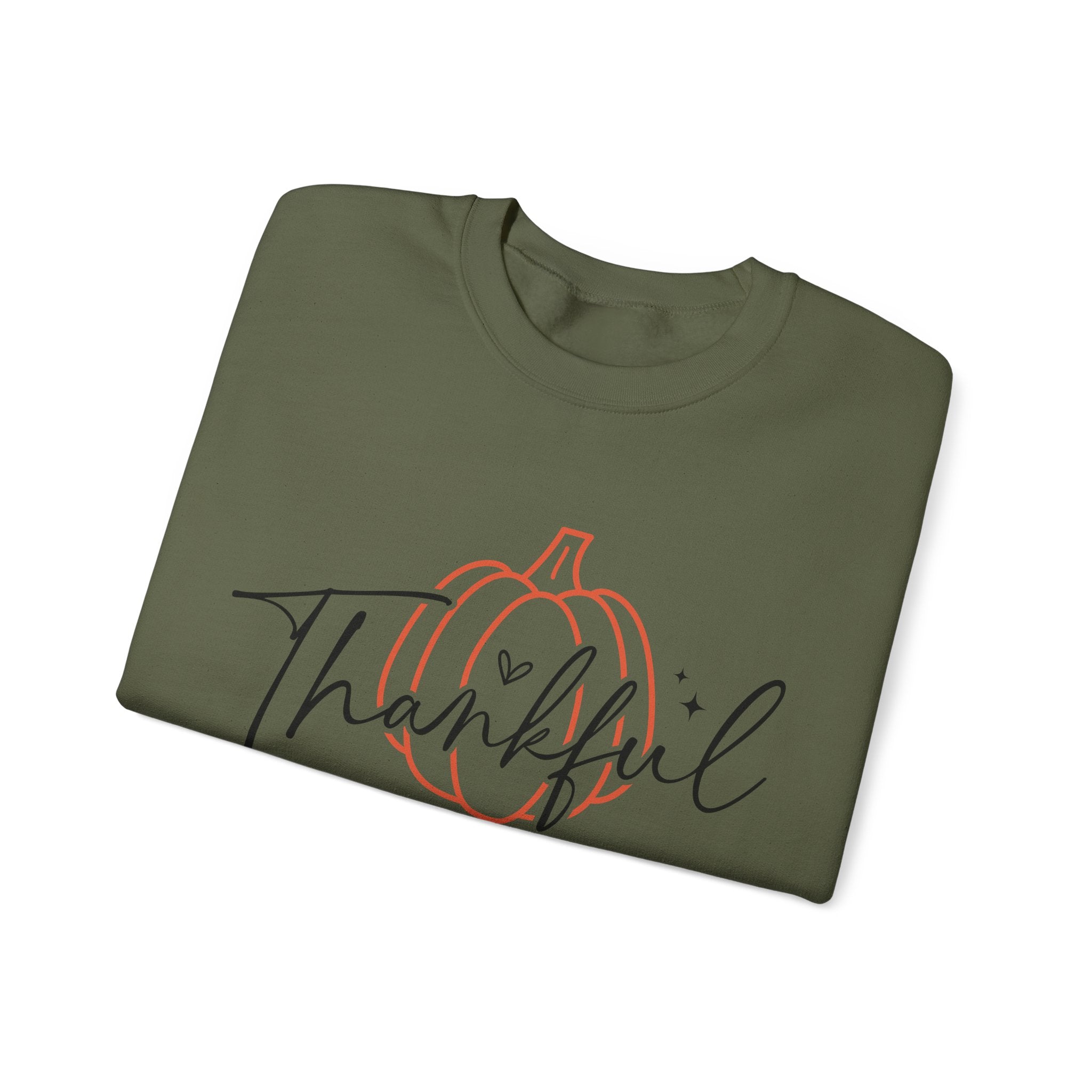 Thankful Pumpkin Womens Thanksgiving Sweatshirt
