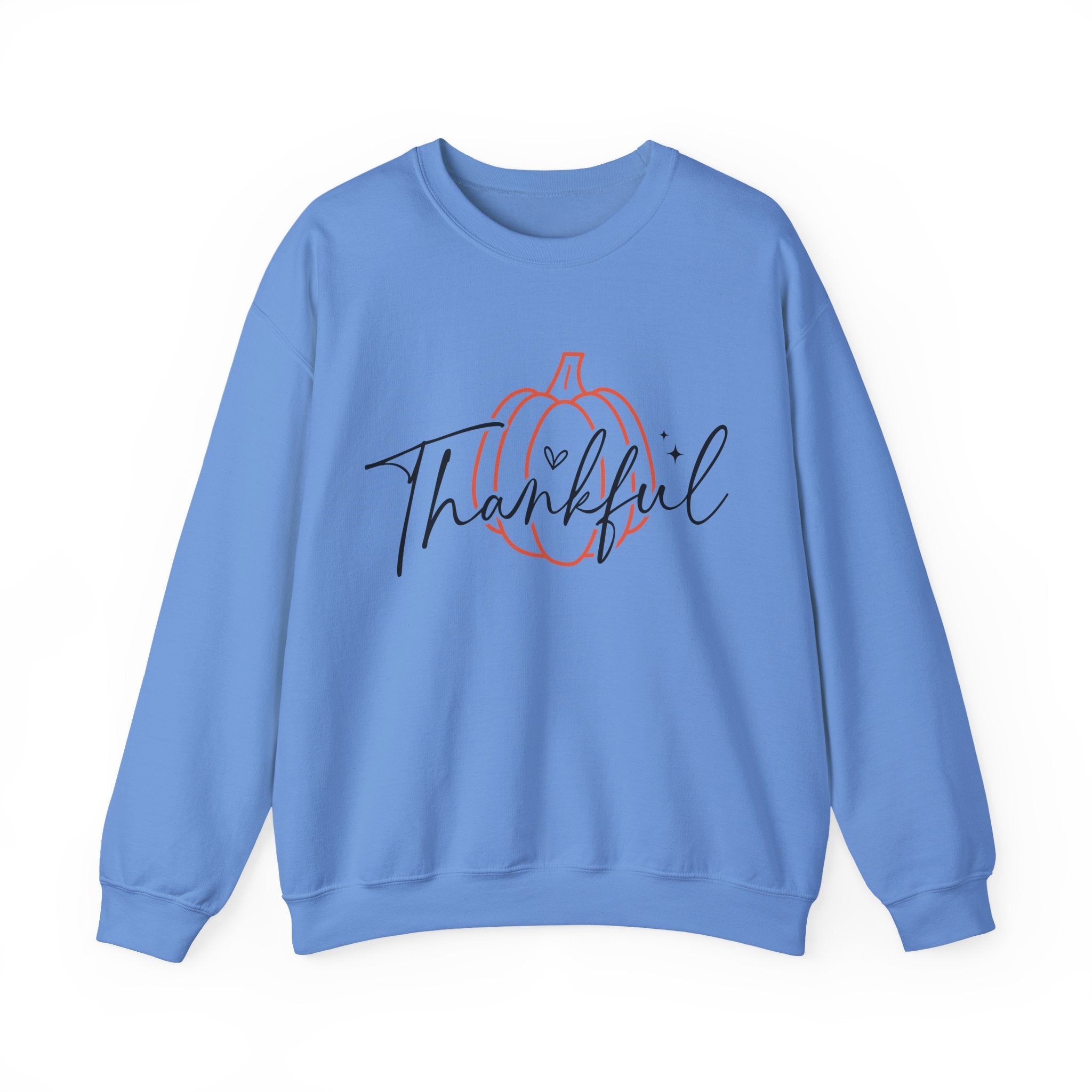 Thankful Pumpkin Womens Thanksgiving Sweatshirt