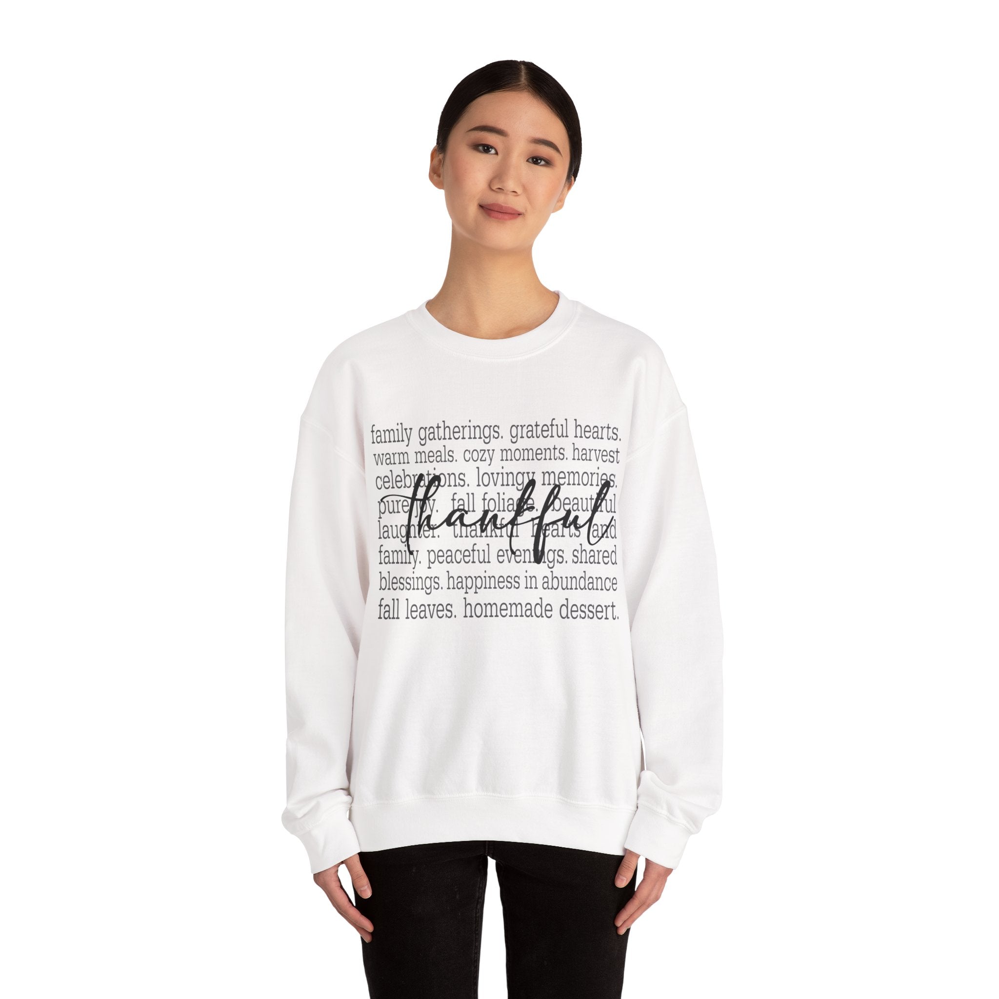Thankful Gratitude Thanksgiving Womens Sweatshirt