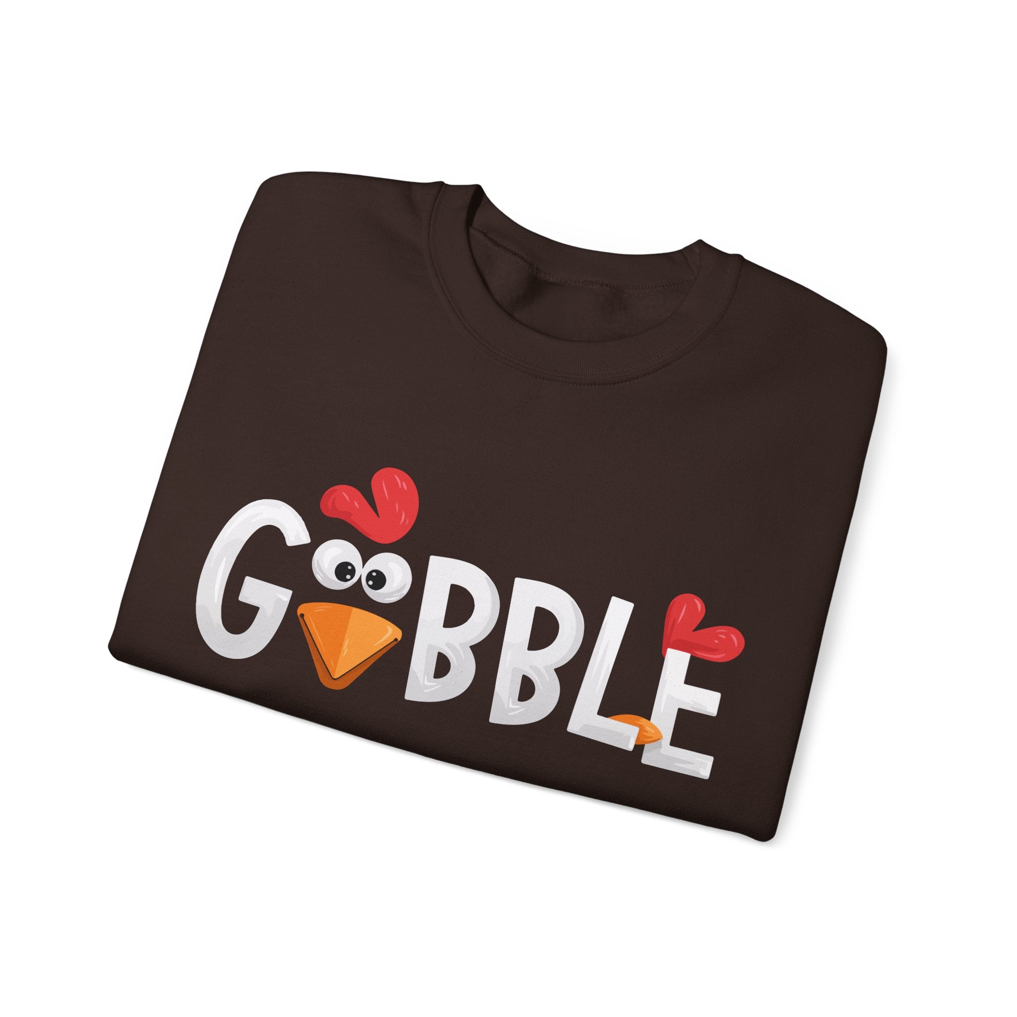 Gobble Turkey Face Thanksgiving Sweatshirt