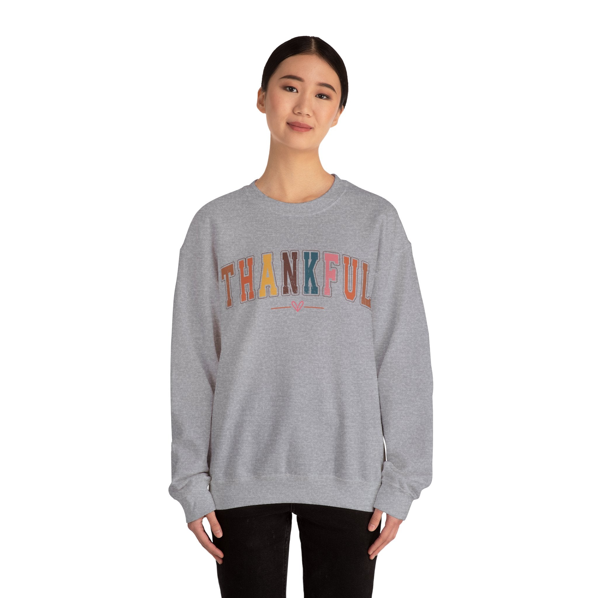 Thankful Multicolor Varsity Sweatshirt