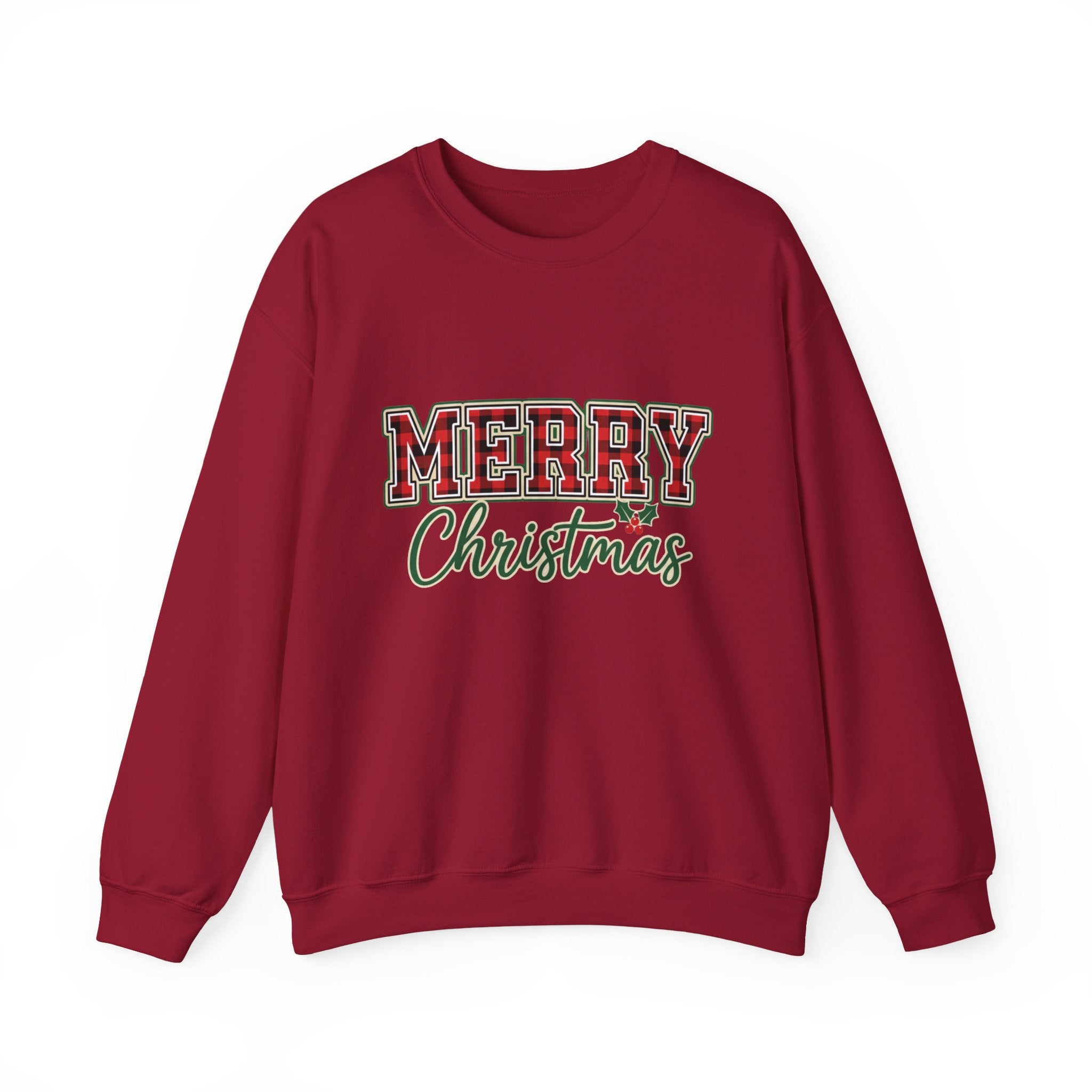 Classic Merry Christmas Womens Christmas Sweatshirt | Holiday Sweater for Women