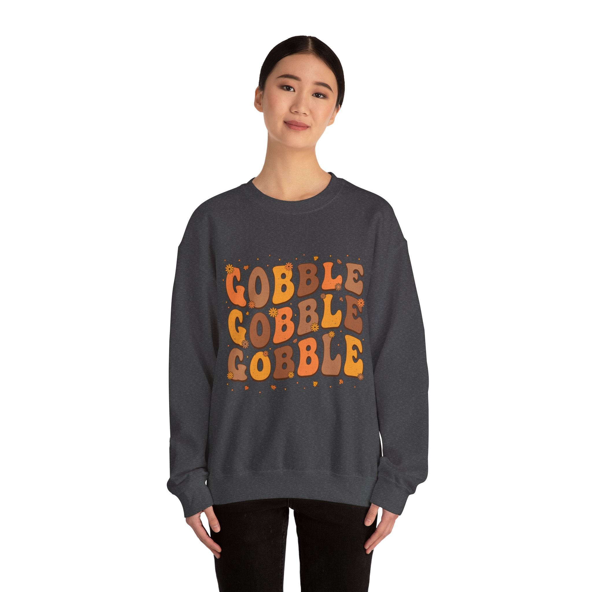 Gobble Gobble Gobble Retro Thanksgiving Sweatshirt