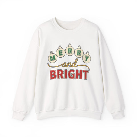 Merry and Bright Womens Christmas Ornaments Sweatshirt