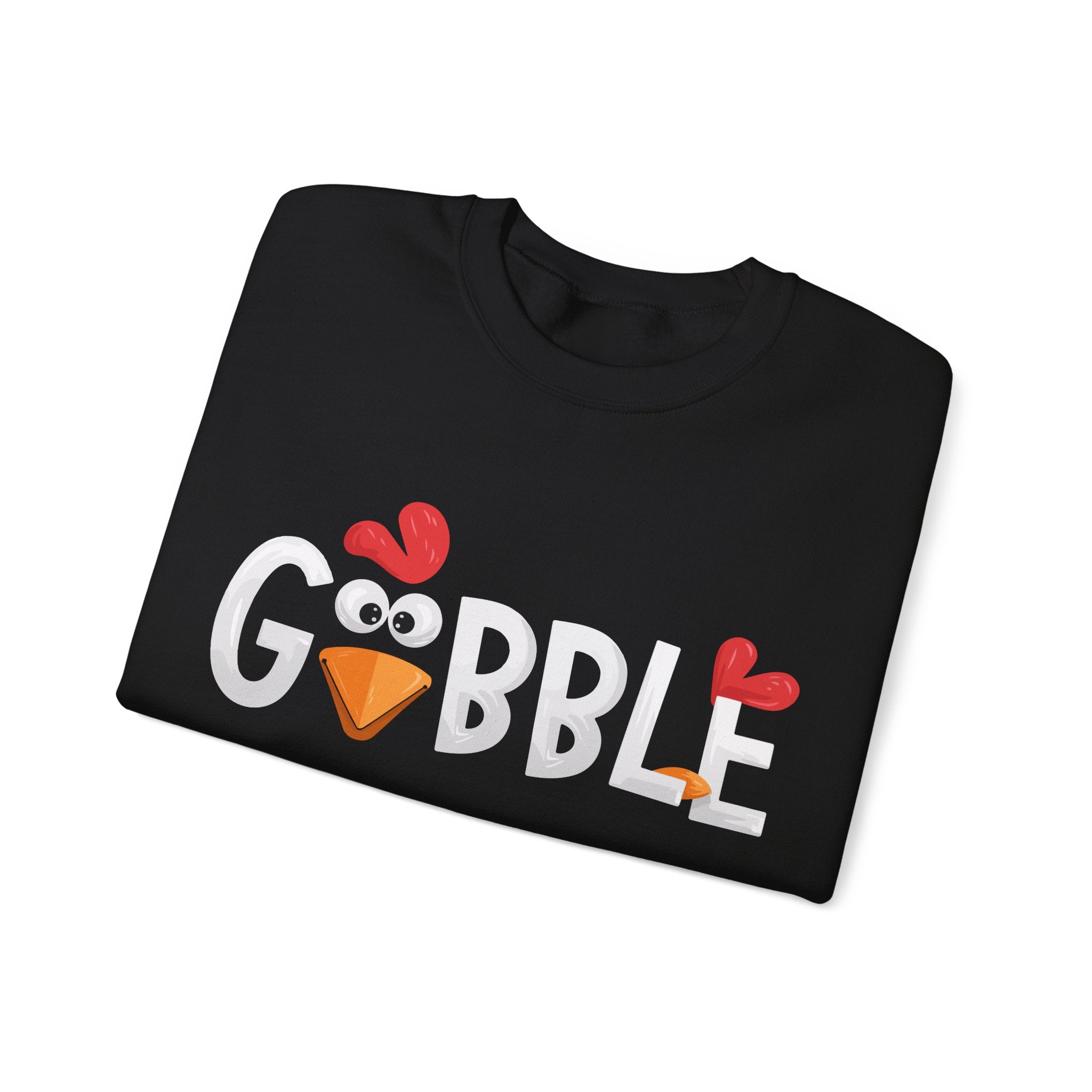 Gobble Turkey Face Thanksgiving Sweatshirt