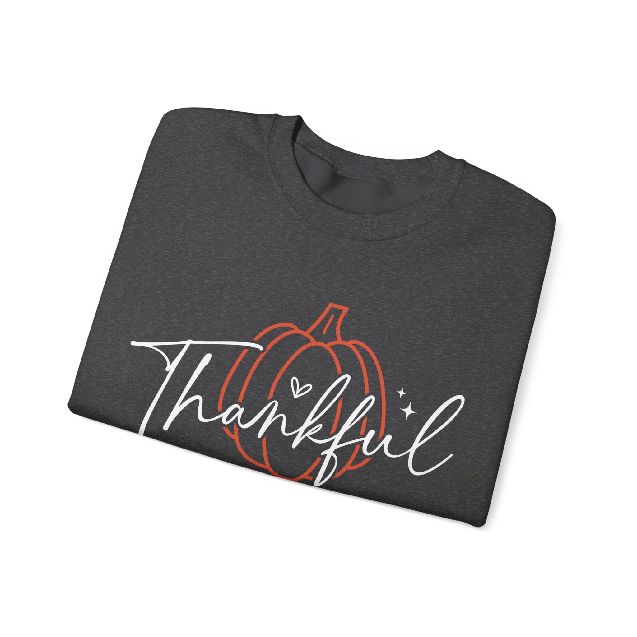Thankful Pumpkin Womens Thanksgiving Sweatshirt
