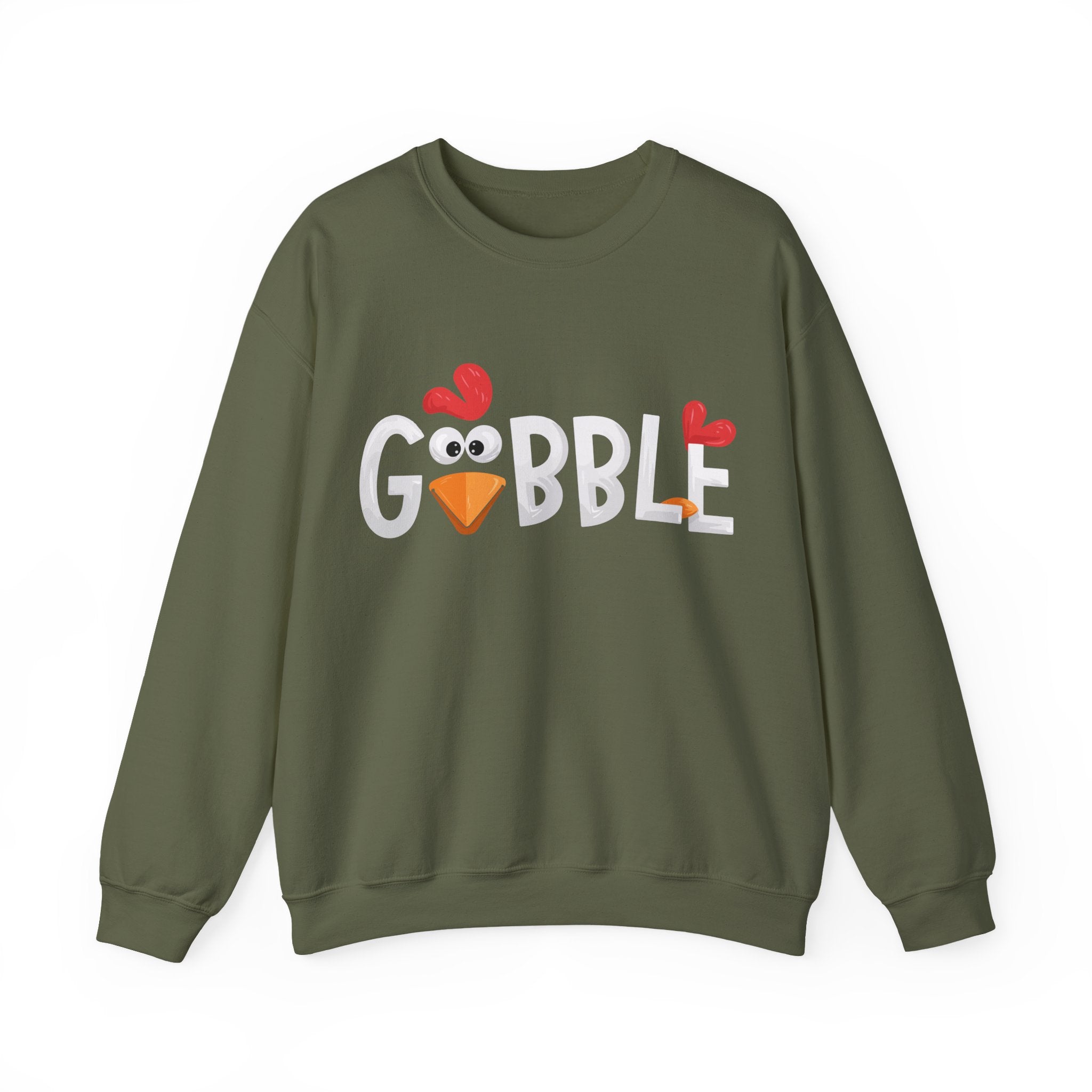 Gobble Turkey Face Thanksgiving Sweatshirt