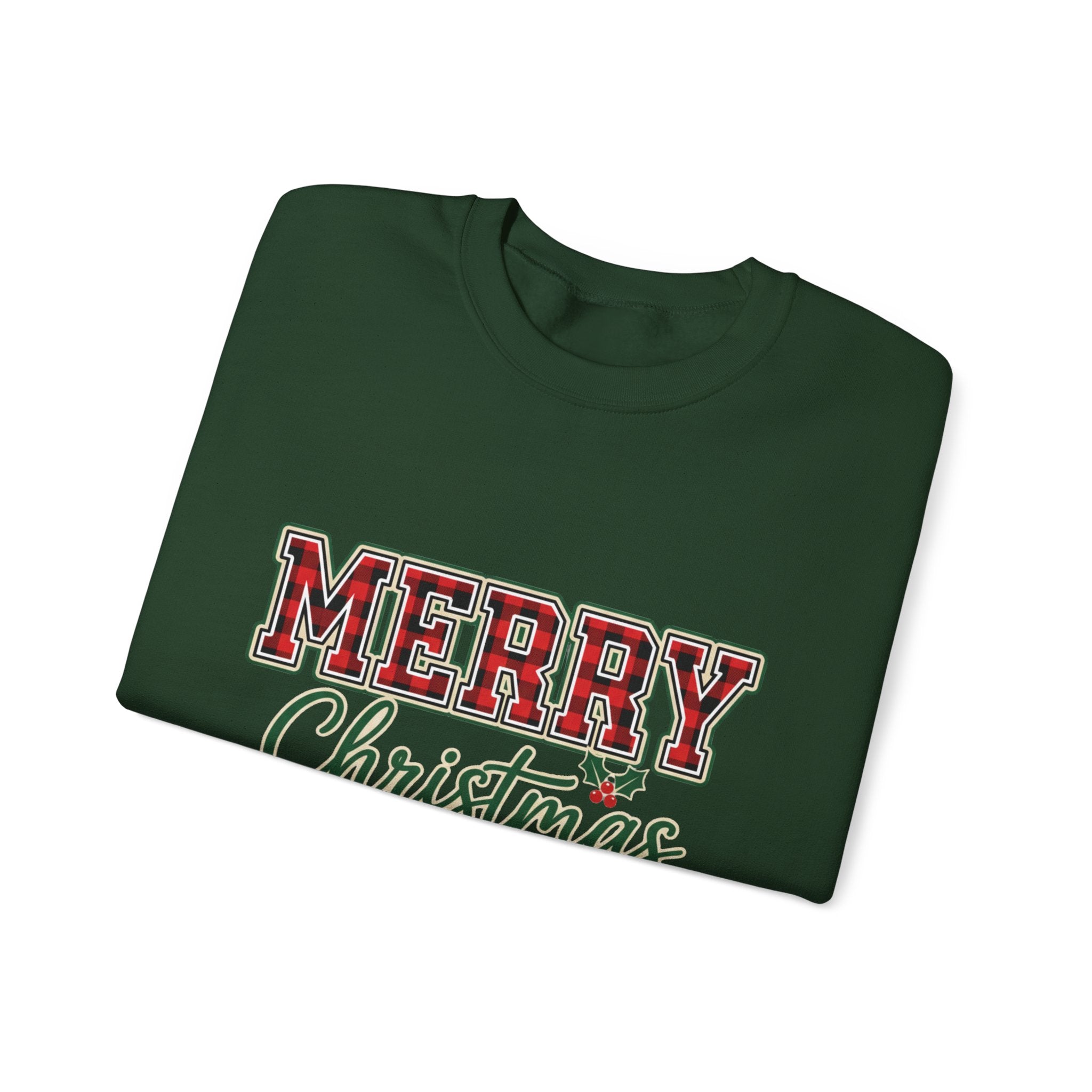 Classic Merry Christmas Womens Christmas Sweatshirt | Holiday Sweater for Women