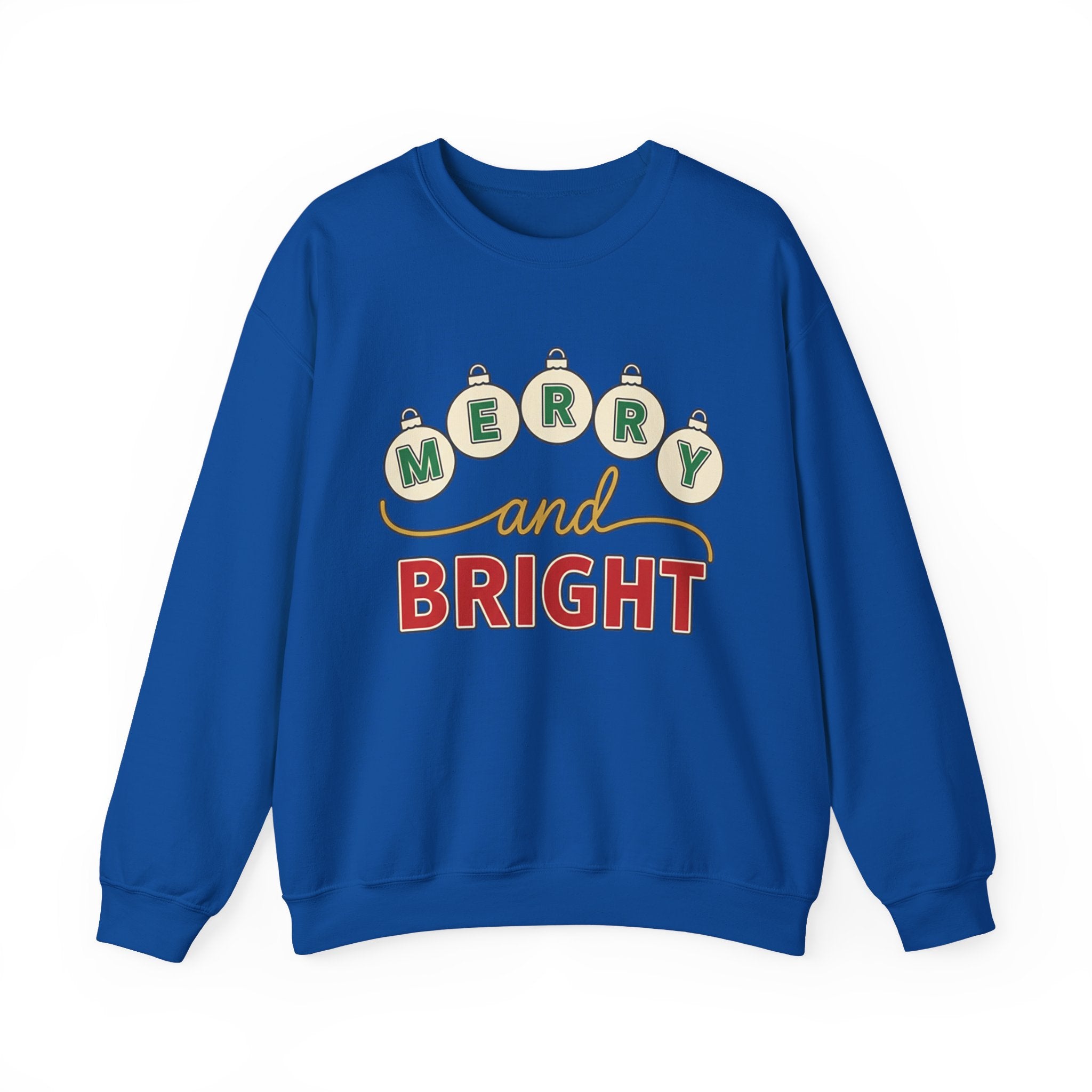 Merry and Bright Womens Christmas Ornaments Sweatshirt