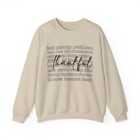 Thankful Gratitude Thanksgiving Womens Sweatshirt