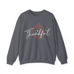 Thankful Pumpkin Womens Thanksgiving Sweatshirt
