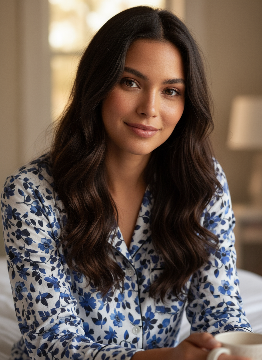 Floral Delight - Blue White