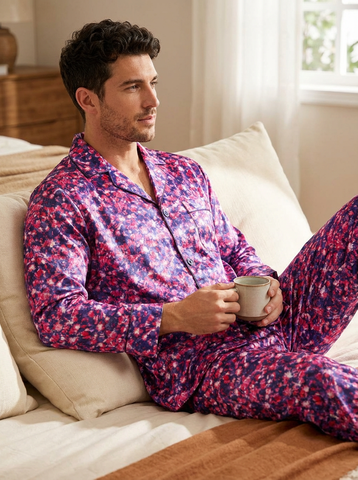 Men's Premium Satin Pajama Sleepwear Set