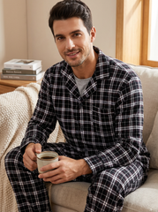Plaid Burgundy White Black