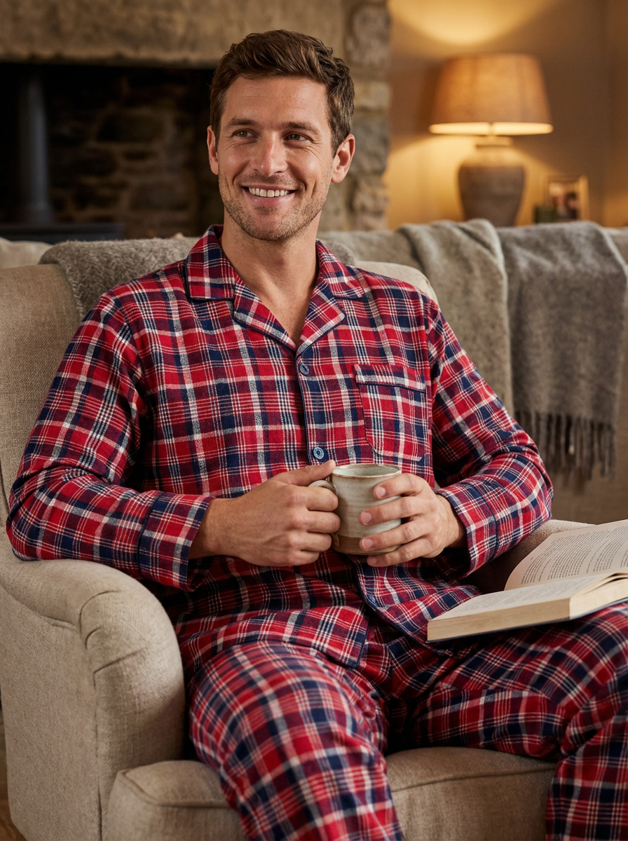 Plaid Red Black Beige