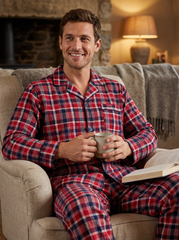 Plaid Red Black Beige