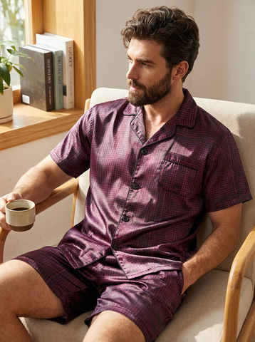 Men's Premium Satin Short Pajama Set