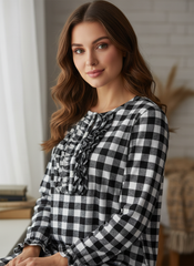 Gingham Black-White