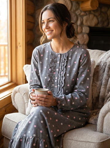 Women's Premium Flannel Long Gown