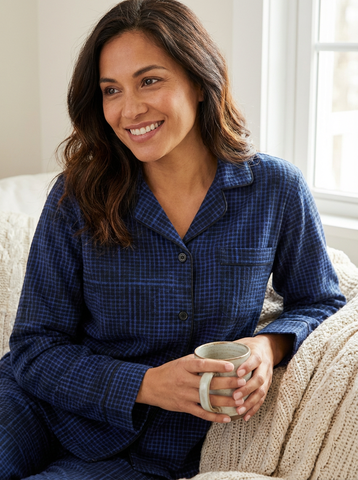 Womens Premium Cotton Flannel Pajama Sleepwear Set