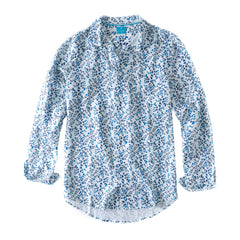 Mens Linen Shirt  Liberty Leaves