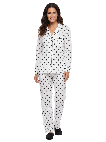 Womens 100% Cotton Poplin Pajama Set