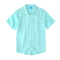 Men's Regular Fit Short Sleeve 100% Linen Shirt