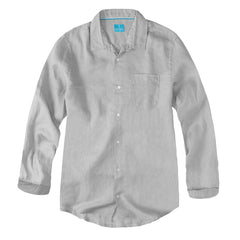 Mens Linen Shirt Grey