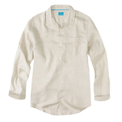 Mens Linen Shirt Beige