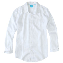 mens white linen shirt