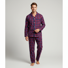 Gradient Plaid Red-Blue