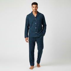 Gingham Green-Navy