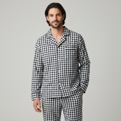 Gingham Black Gray