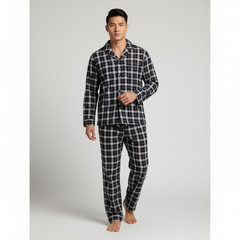 Plaid Burgundy White Black