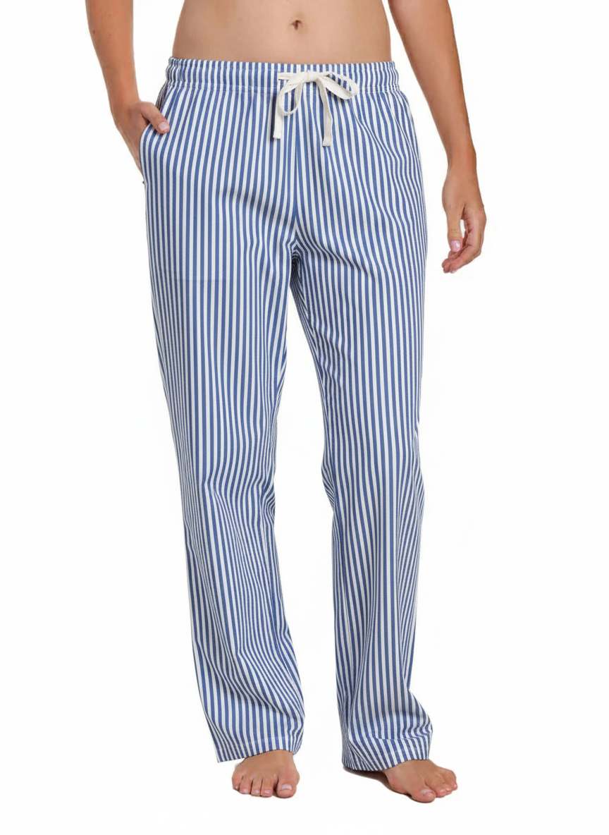 Womens 100% Cotton Poplin Lounge Pant