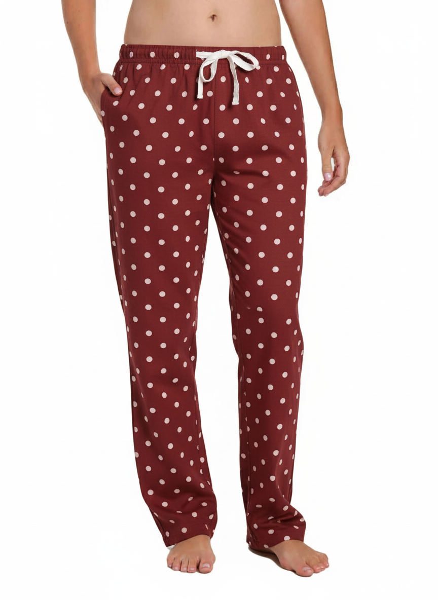 Womens 100% Cotton Poplin Lounge Pant