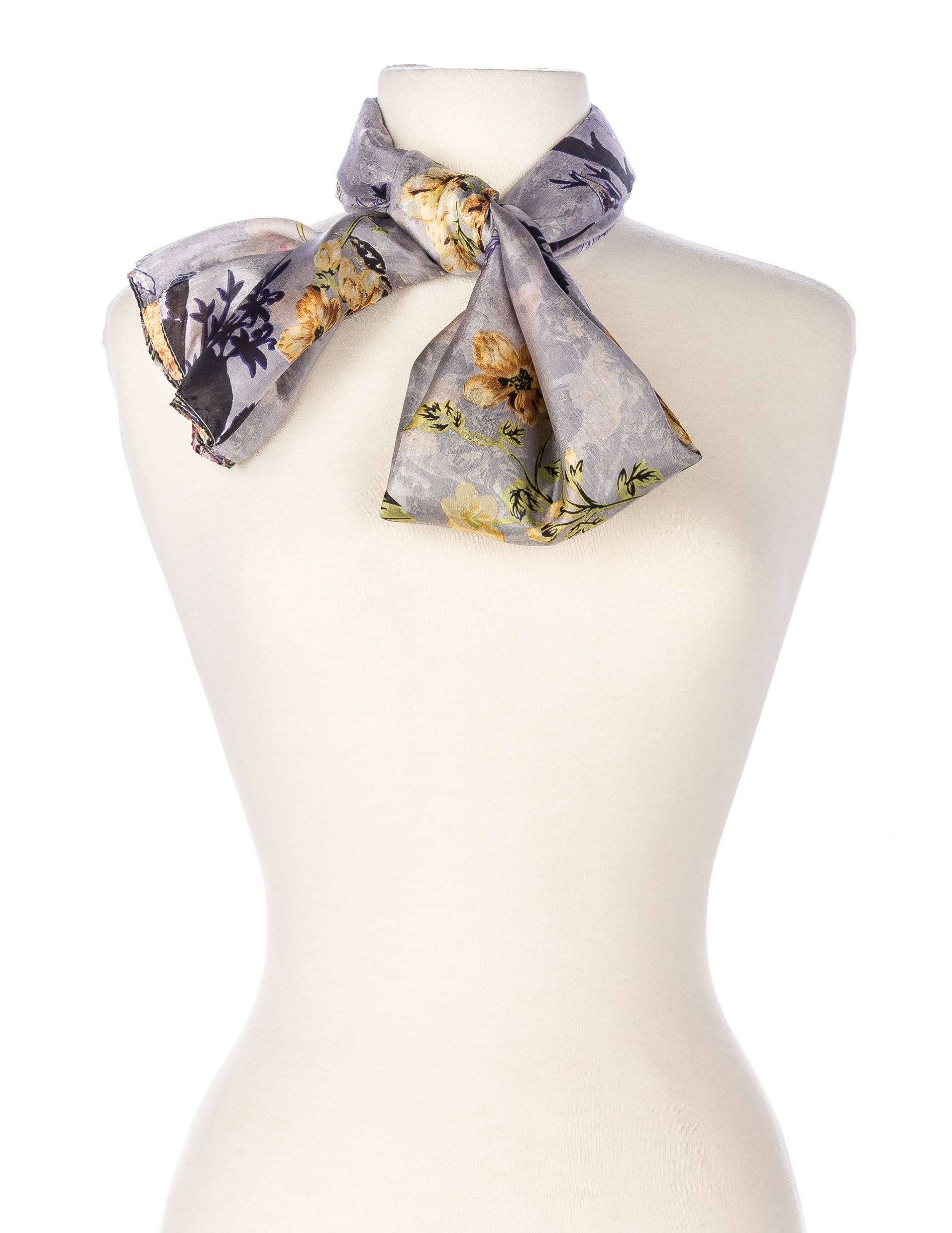 Elegant Floral - Light Grey/Purple