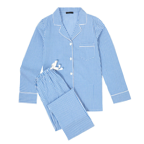 Womens 100% Cotton Poplin Pajama Set with Pockets – Noble Mount