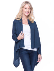 Box-Packaged Tocco Reale Women's Wool Blend Open Cardigan - Teal