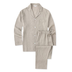 Noble Mount 100% Linen Men's Pajama Set for Summer