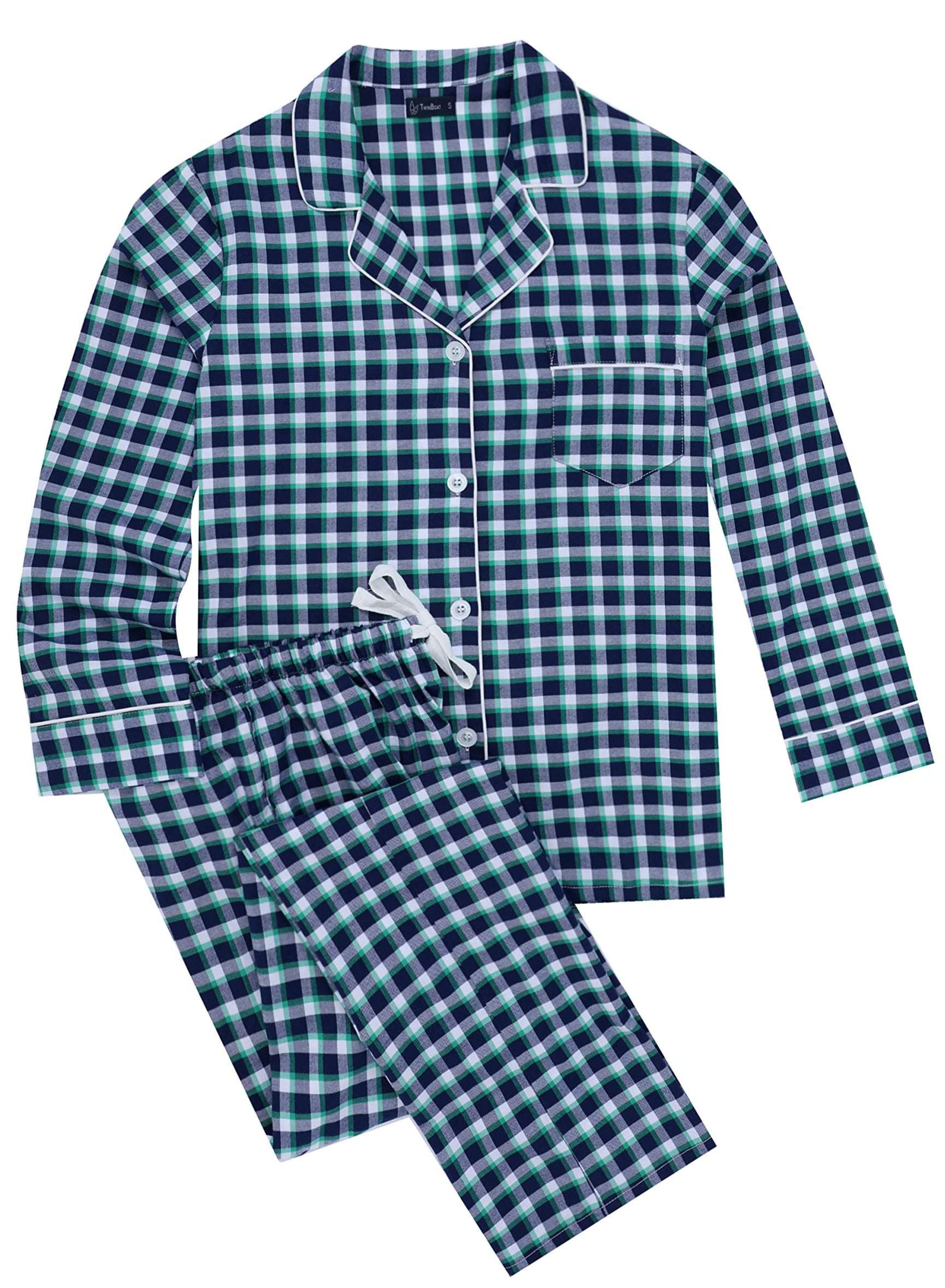 Womens 100% Cotton Poplin Pajama Set – Noble Mount