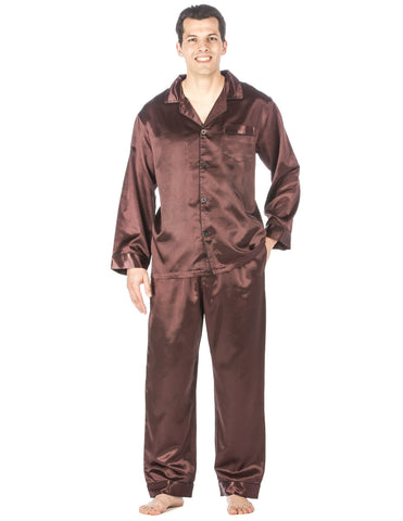satin night dress for men NWT Fashion Mens Silk Satin Pajamas Sleepwear&Robes Nightgown PJS M030 Green