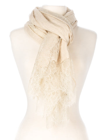 Lace Border Spring Scarf