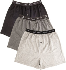 Men's Stretch Cotton Knit Boxers 3-Pack