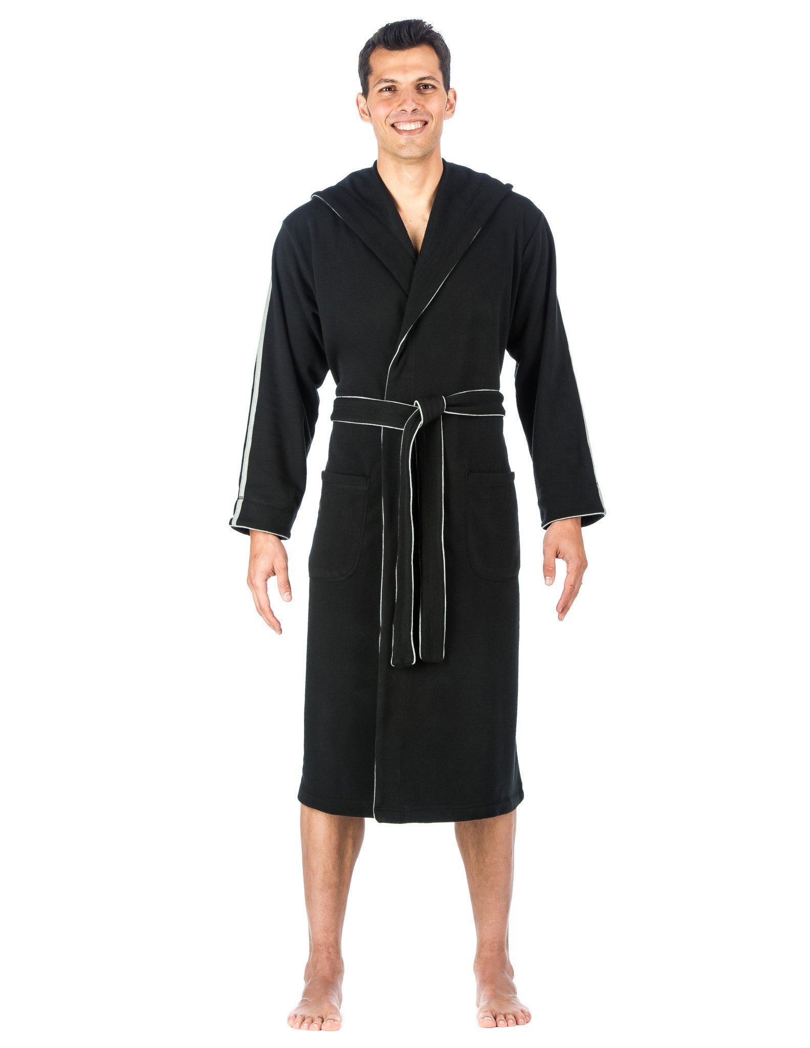 Men's Fleece Lined Hooded Robe