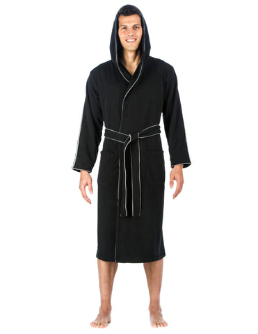 Men's Fleece Lined Hooded Robe