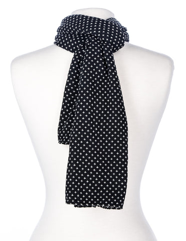 Cross-Stitch Unisex Cotton Summer Scarf