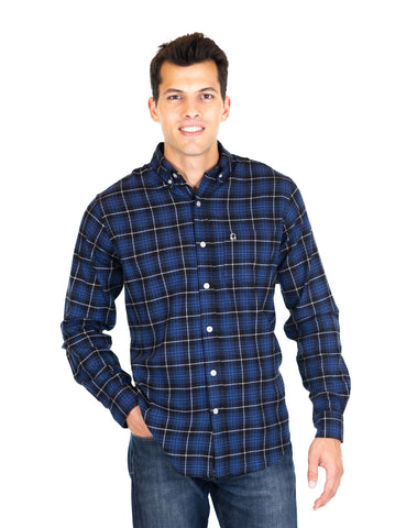 Mens 100% Cotton Flannel Shirt - Regular Fit