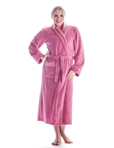 Women's Premium Coral Fleece Plush Spa/Bath Robe